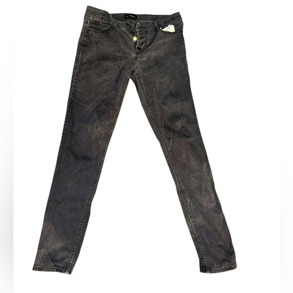 Express Womens Size 8 Regular Skinny Mid Rise Grey Denim Jeans Leggings - Picture 12 of 13